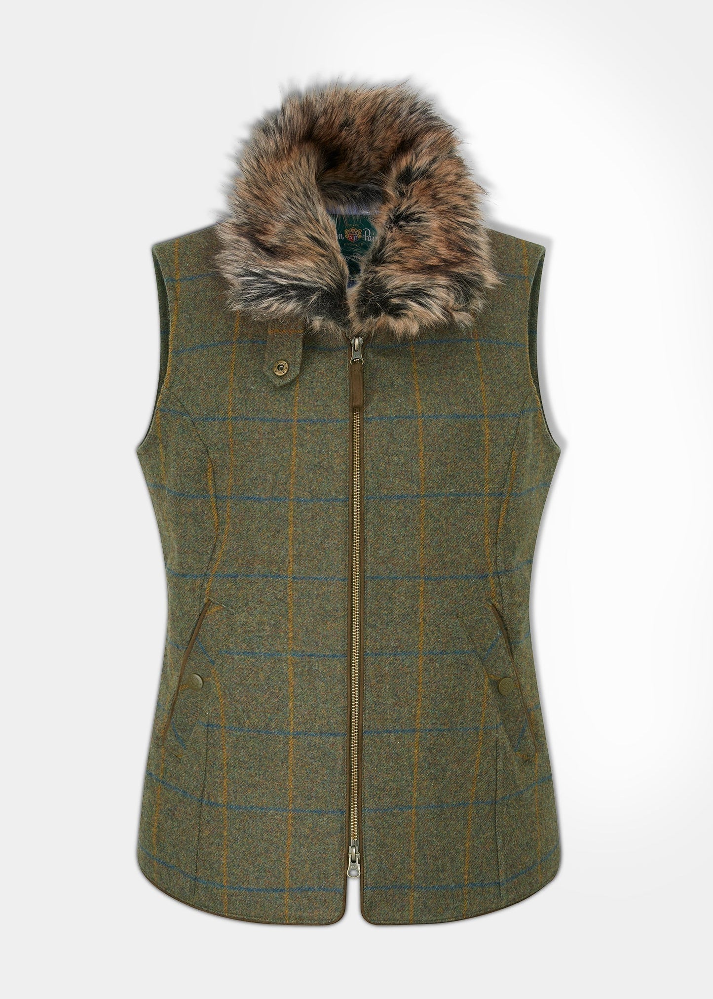 Surrey Ladies Tweed Gilet In Seabrook
