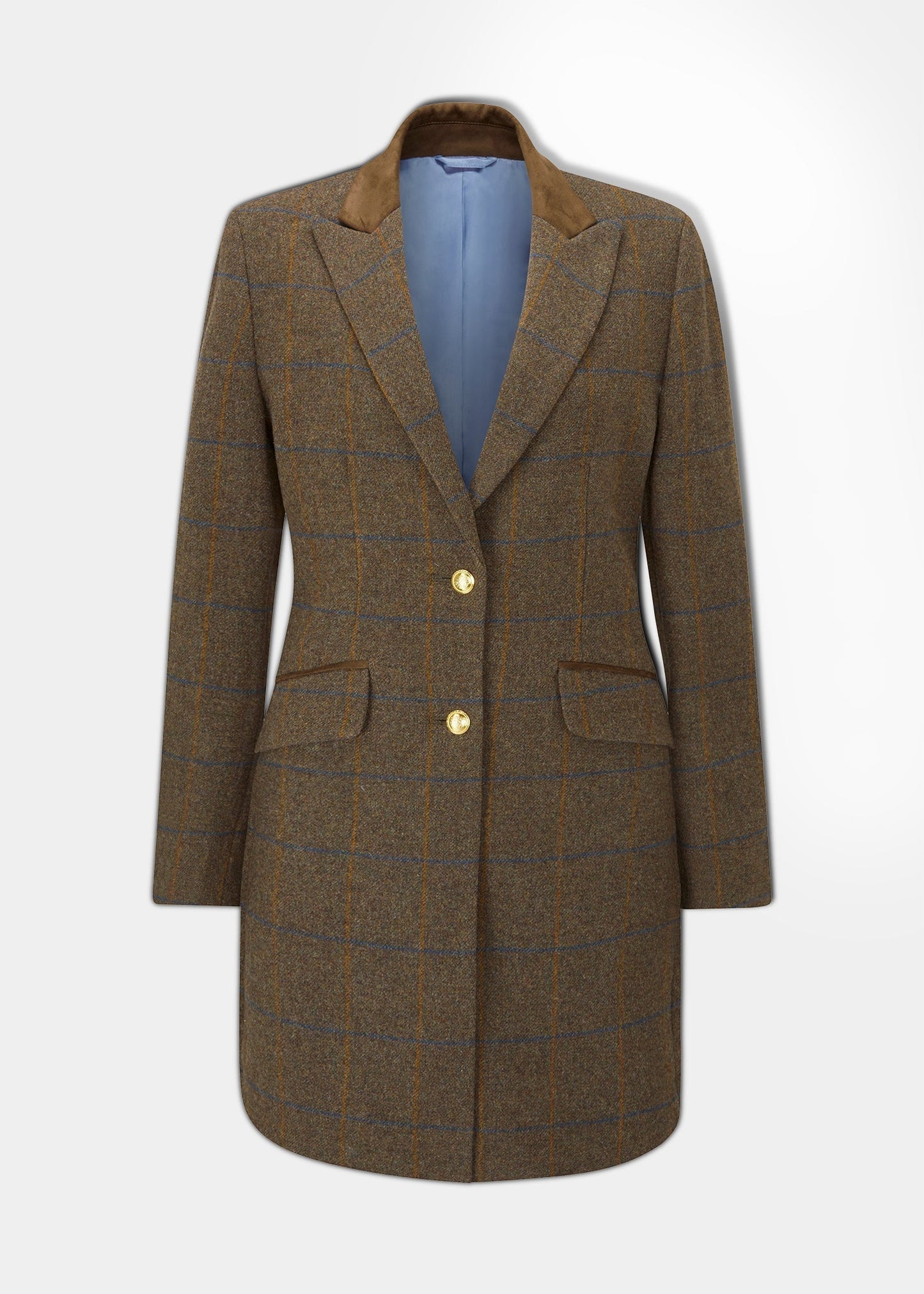 Surrey Ladies Mid-Thigh Tweed Coat In Seabrook - Regular Fit