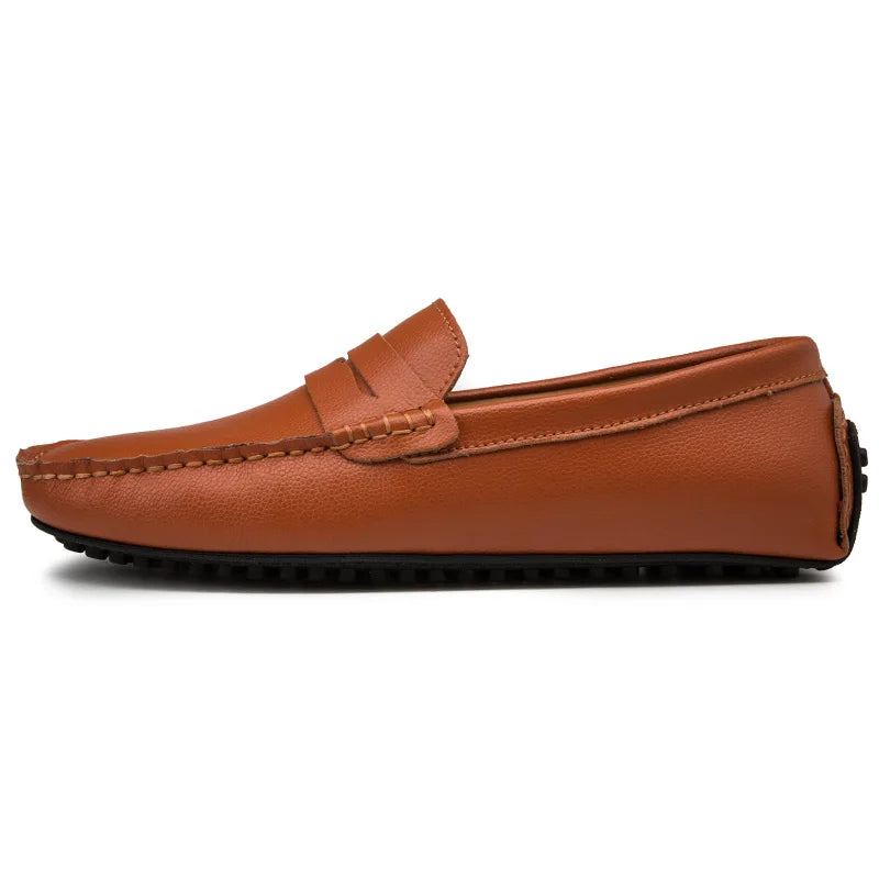 Lässige Sommer-Loafer aus Leder