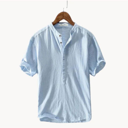 Men’s Mandarin Collar Shirt – Light, Soft and Breathable