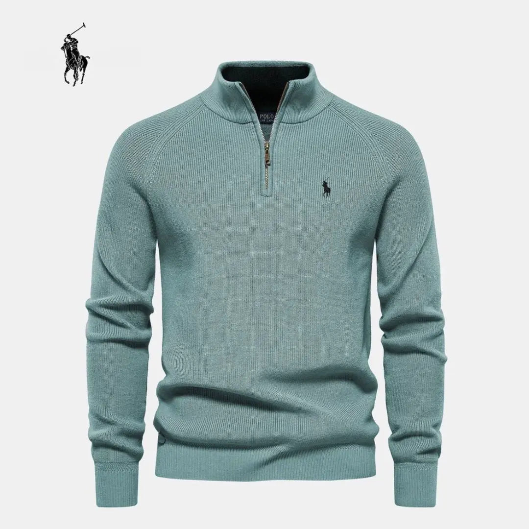 Half-Zip Ribbed Jumper