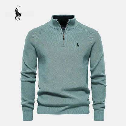 Half-Zip Ribbed Jumper