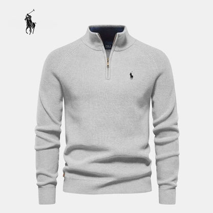 Half-Zip Ribbed Jumper