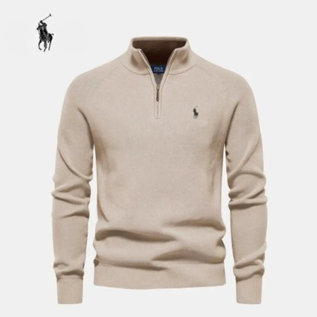 Half-Zip Ribbed Jumper
