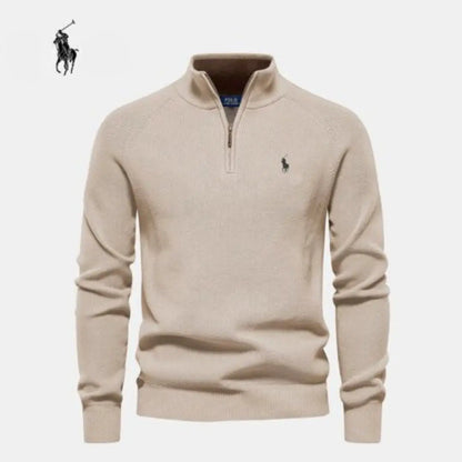 Half-Zip Ribbed Jumper