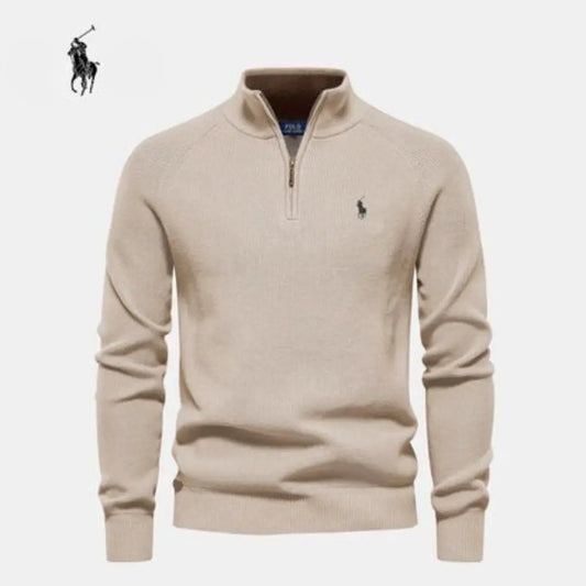 Half-Zip Ribbed Jumper