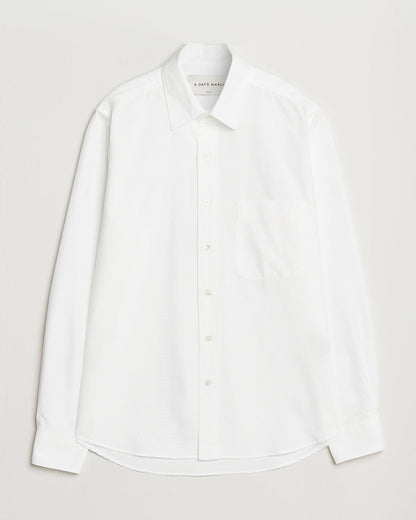 A Day's March Mason Dyed Oxford Shirt White