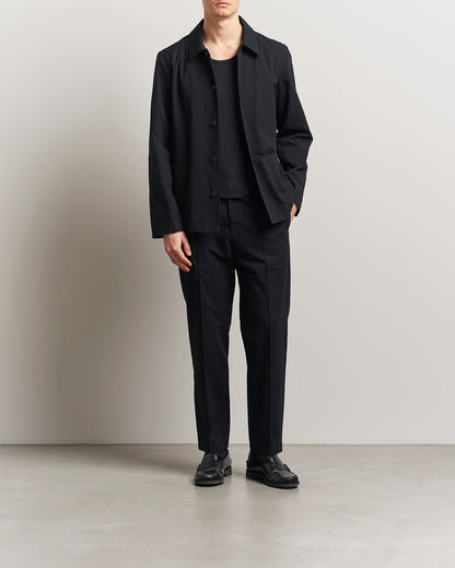 A.P.C. Joaquin Seersucker Drawstring Trousers Black