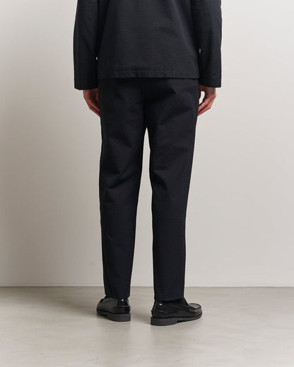 A.P.C. Joaquin Seersucker Drawstring Trousers Black