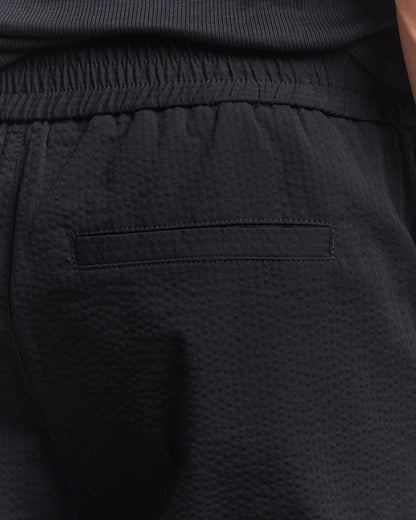 A.P.C. Joaquin Seersucker Drawstring Trousers Black