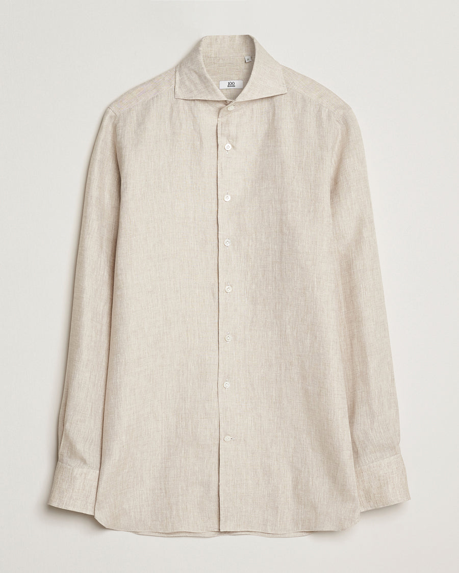 100Hands Cut Away Linen Shirt Oatmeal