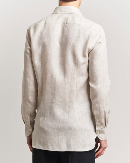 100Hands Cut Away Linen Shirt Oatmeal