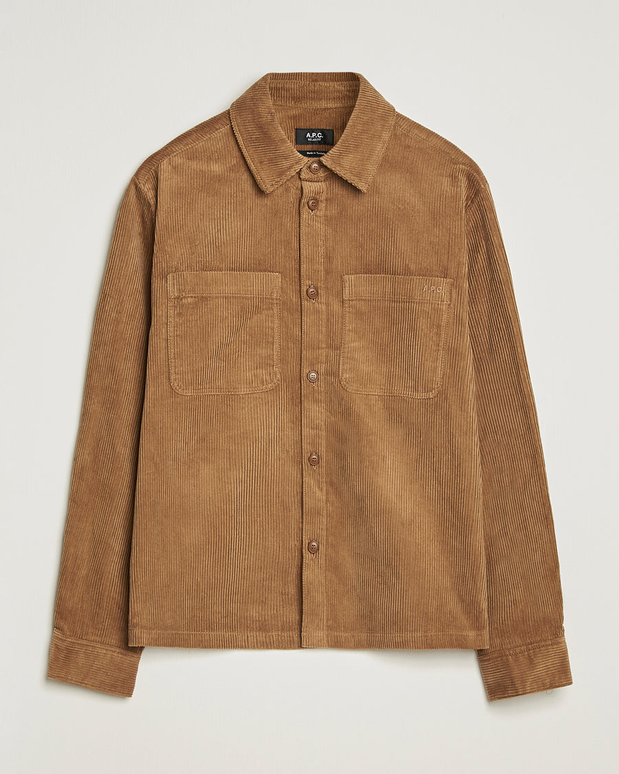 A.P.C. Leon Corduroy Overshirt Brown