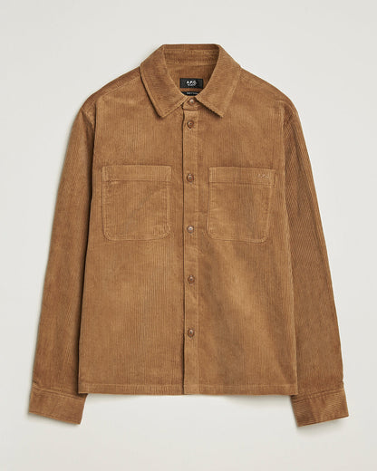 A.P.C. Leon Corduroy Overshirt Brown