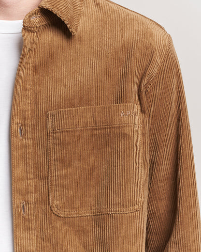 A.P.C. Leon Corduroy Overshirt Brown
