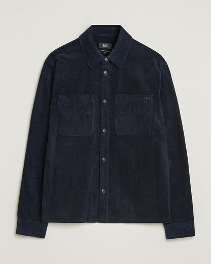 A.P.C. Leon Corduroy Overshirt Dark Navy