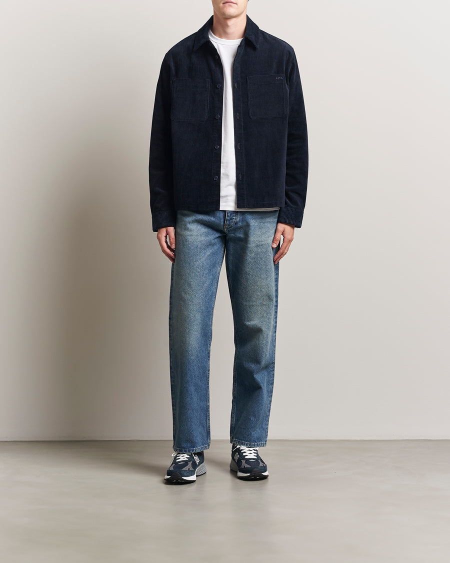 A.P.C. Leon Corduroy Overshirt Dark Navy