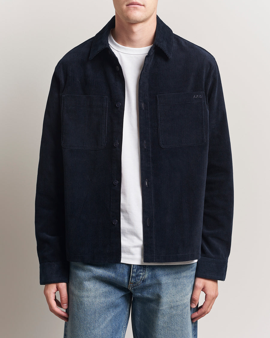 A.P.C. Leon Corduroy Overshirt Dark Navy