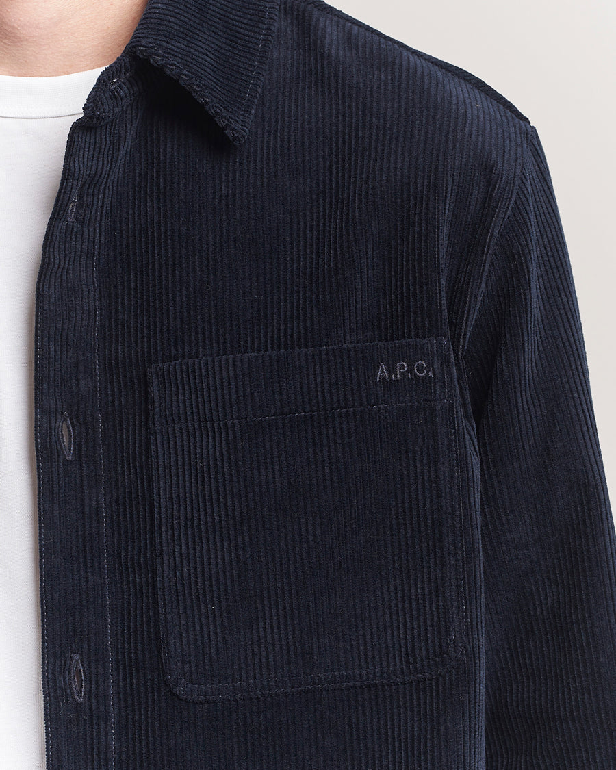 A.P.C. Leon Corduroy Overshirt Dark Navy