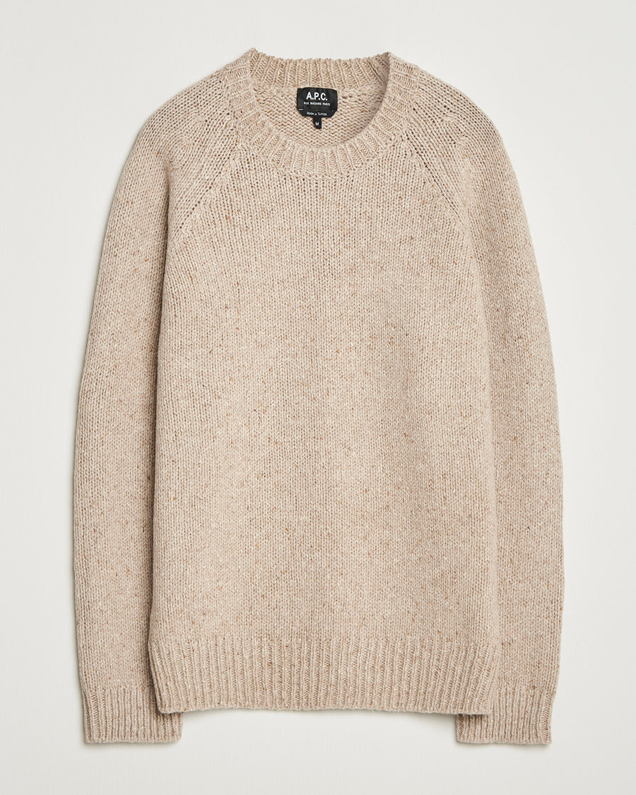 A.P.C. Harris Wool Knitted Sweater Beige