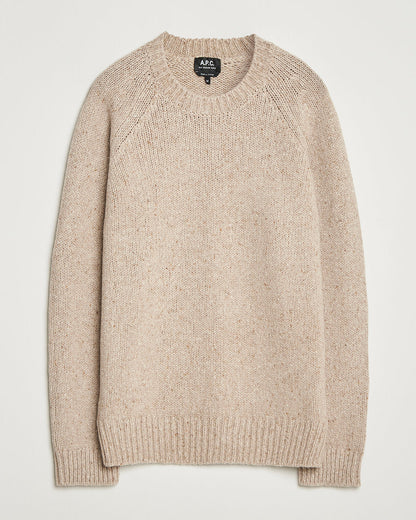 A.P.C. Harris Wool Knitted Sweater Beige