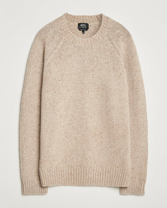 A.P.C. Harris Wool Knitted Sweater Beige