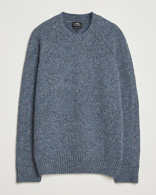 A.P.C. Harris Wool Knitted Sweater Blue Grey