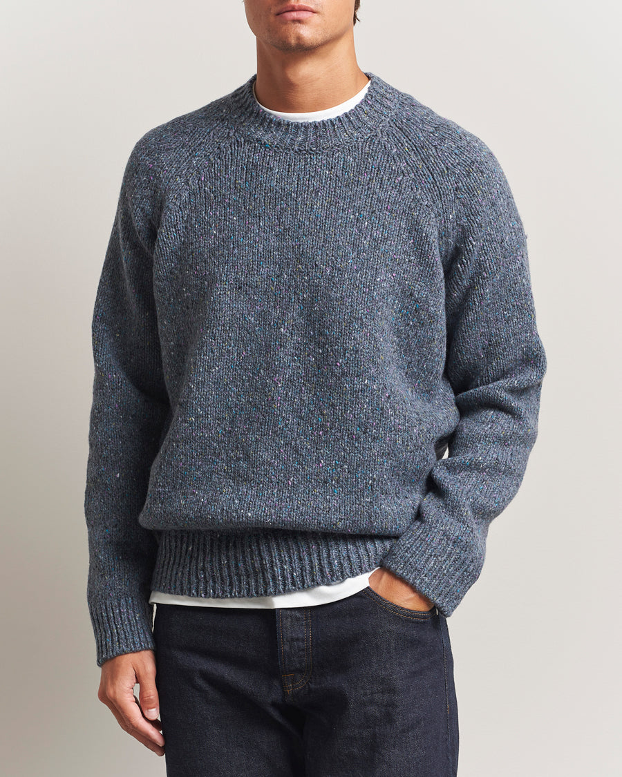 A.P.C. Harris Wool Knitted Sweater Blue Grey
