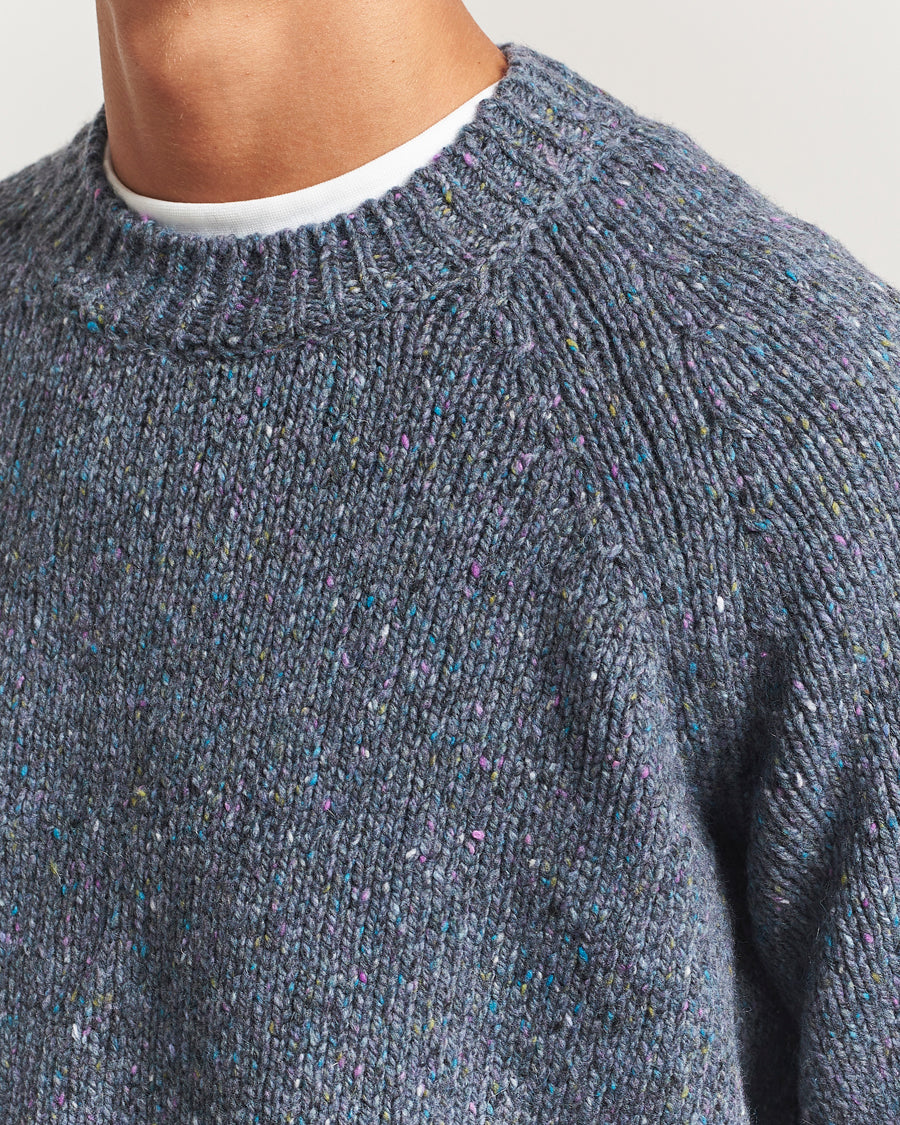A.P.C. Harris Wool Knitted Sweater Blue Grey