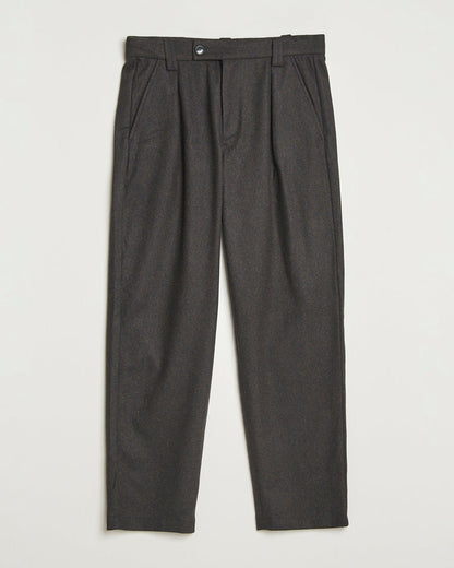 A.P.C. Renato Wool Flannel Trousers Dark Brown