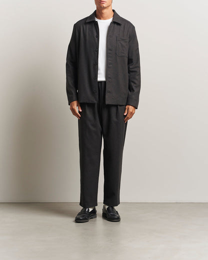 A.P.C. Renato Wool Flannel Trousers Dark Brown