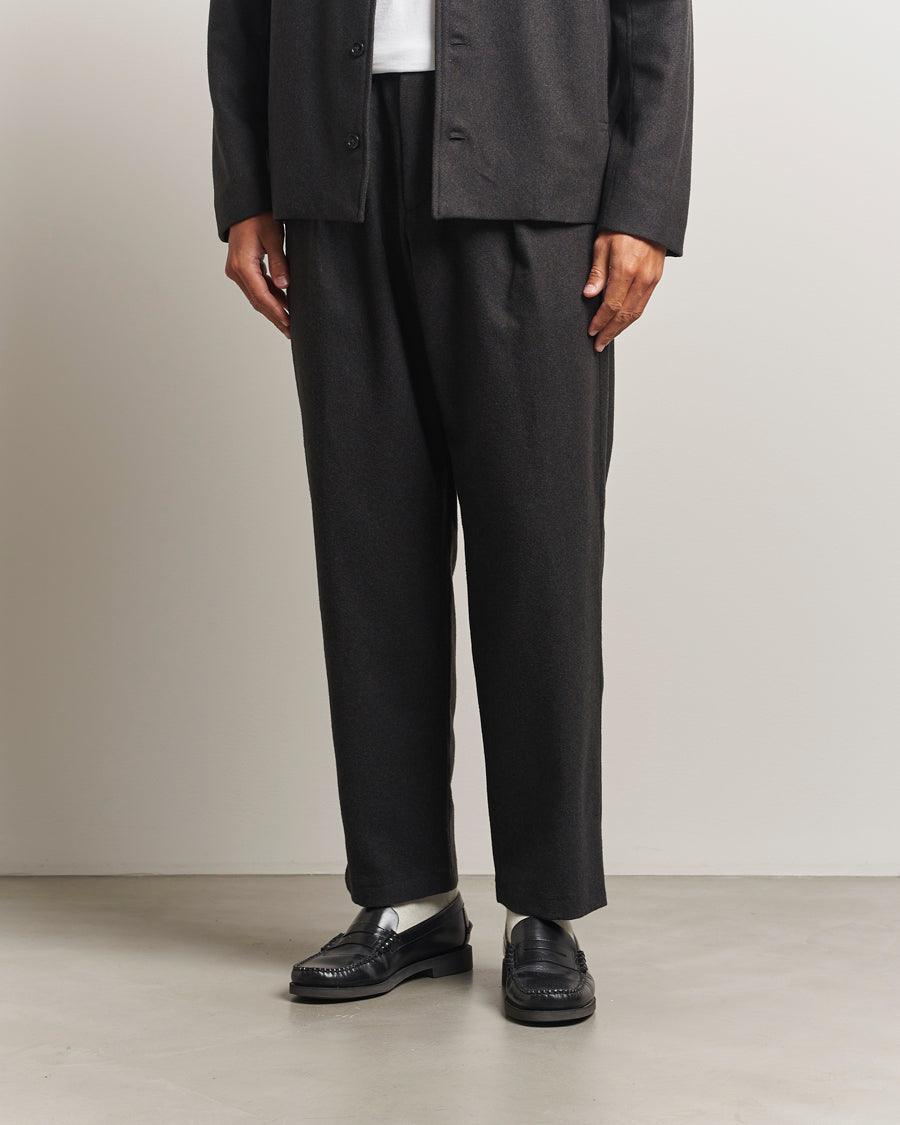 A.P.C. Renato Wool Flannel Trousers Dark Brown
