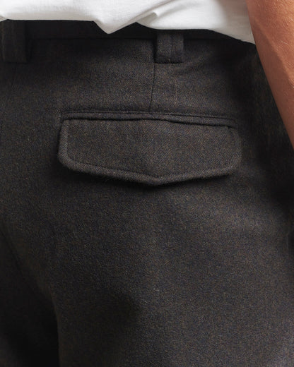 A.P.C. Renato Wool Flannel Trousers Dark Brown