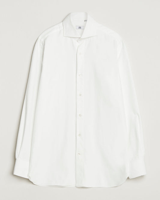100Hands Herringbone Flannel Cut Away Shirt White