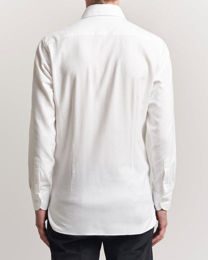 100Hands Herringbone Flannel Cut Away Shirt White