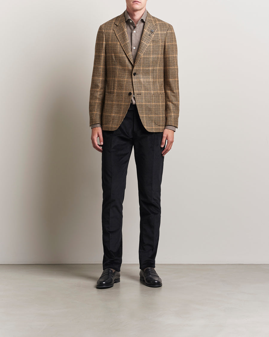 Herringbone Flannel Cut Away Shirt Caramel