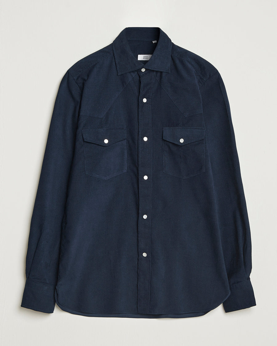 Western Cord Shirt Navy