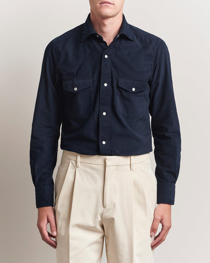 Western Cord Shirt Navy