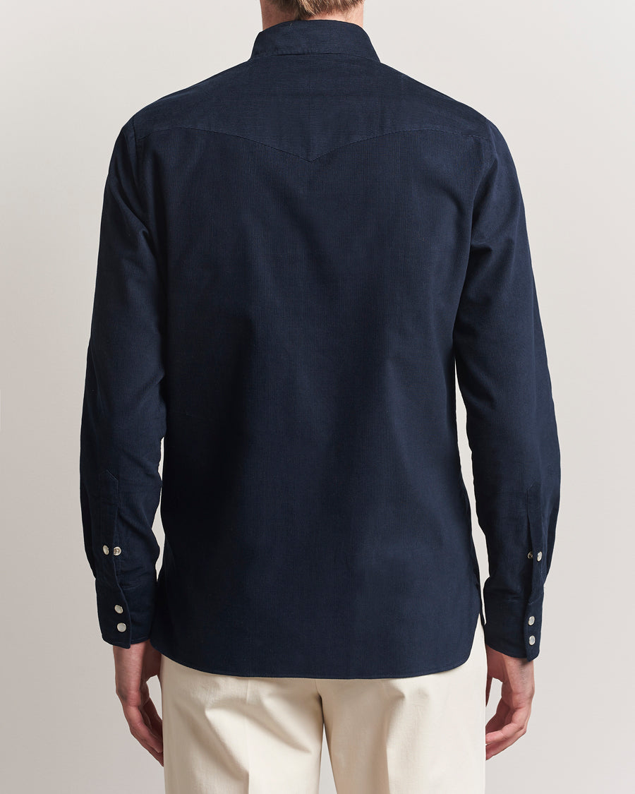 Western Cord Shirt Navy