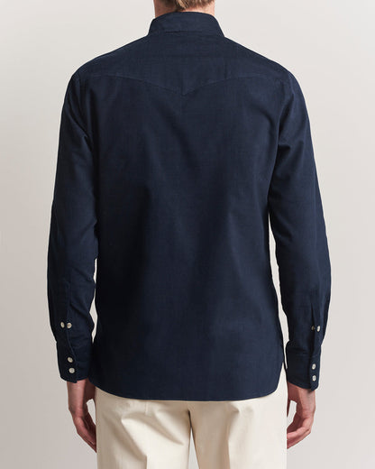 Western Cord Shirt Navy
