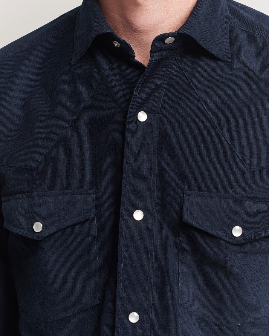 Western Cord Shirt Navy