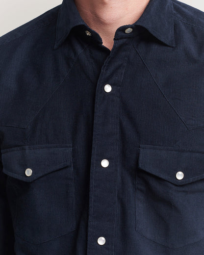 Western Cord Shirt Navy