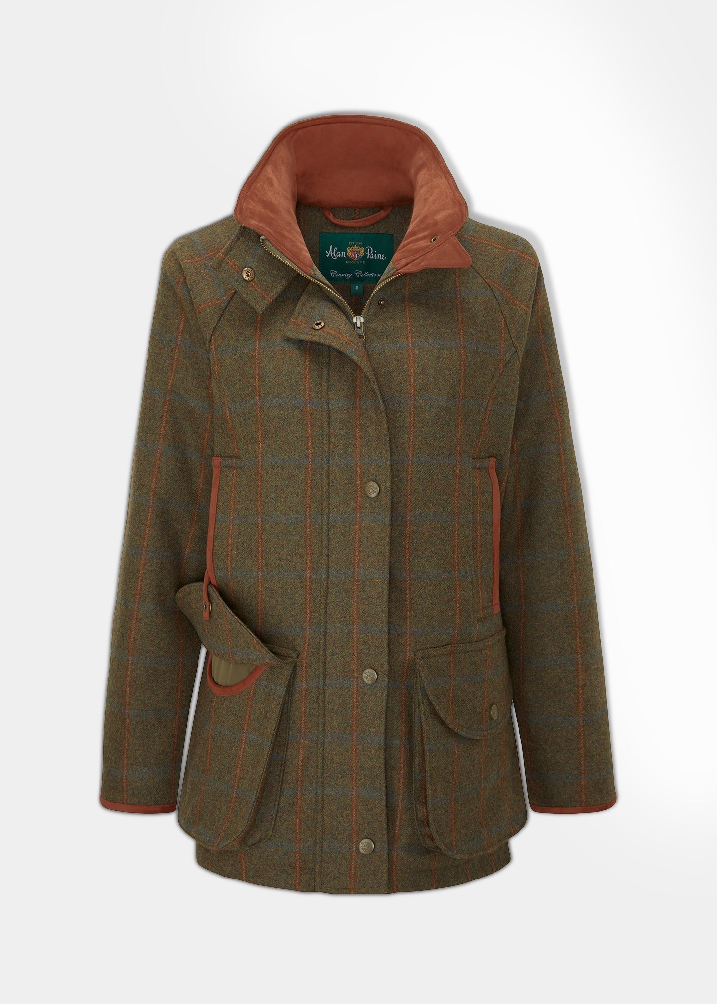 Combrook Ladies Tweed Shooting Coat In Willow - Shooting Fit