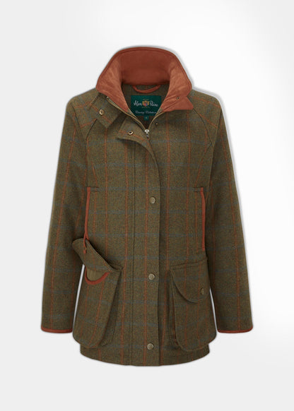 Combrook Ladies Tweed Shooting Coat In Willow - Shooting Fit