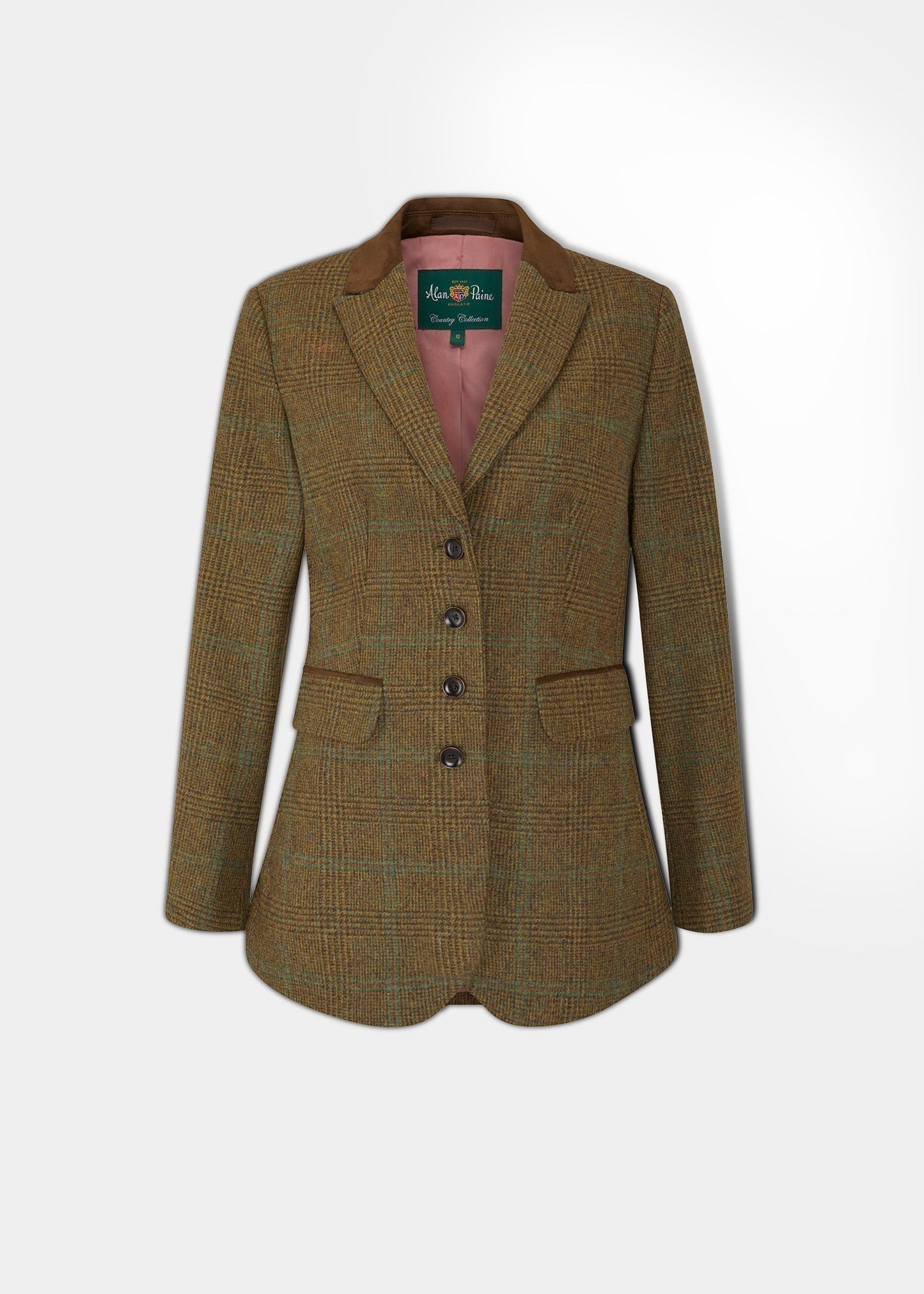 Surrey Ladies Tweed Blazer In Marsh - Regular Fit