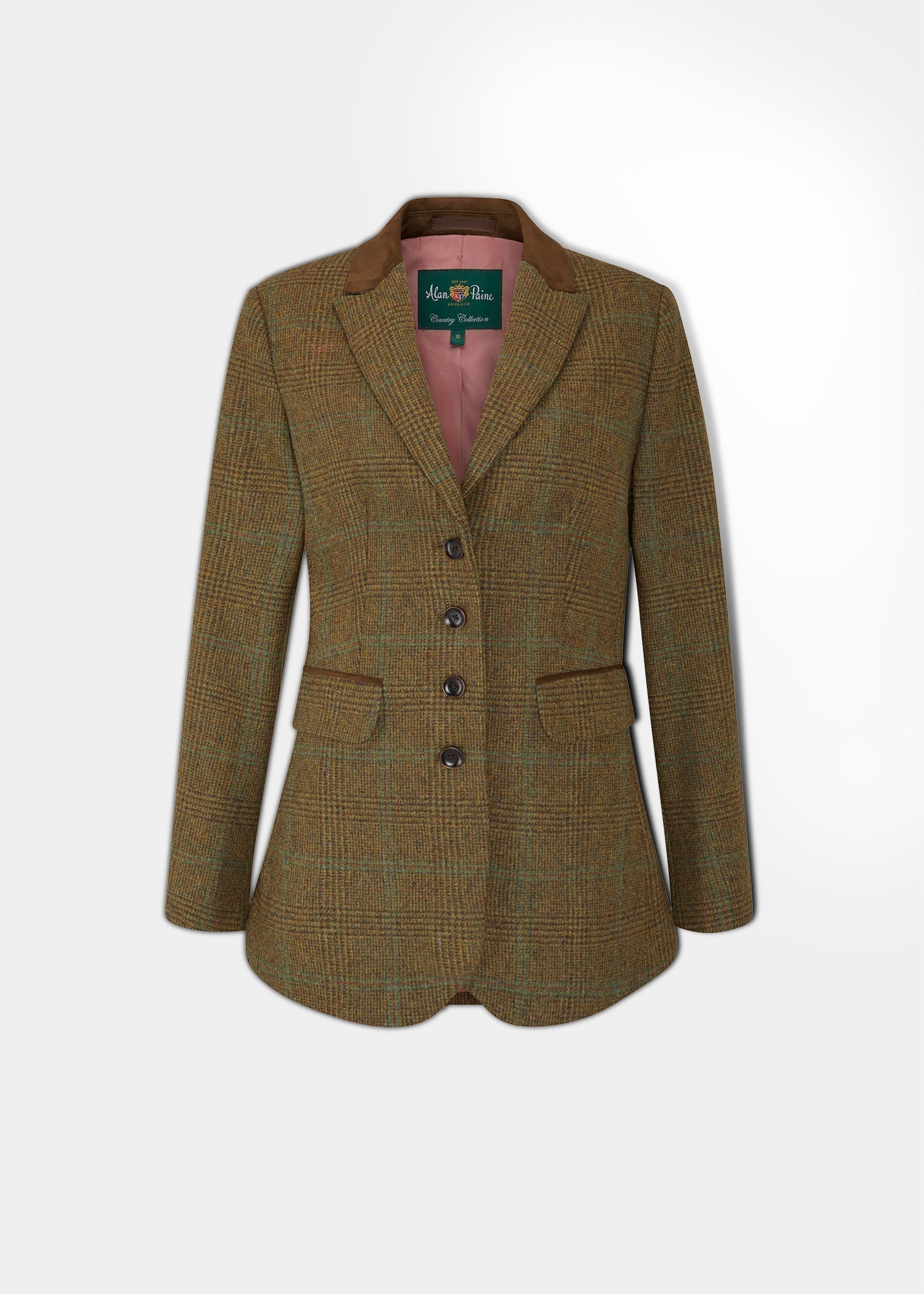 Surrey Ladies Tweed Blazer In Marsh - Regular Fit