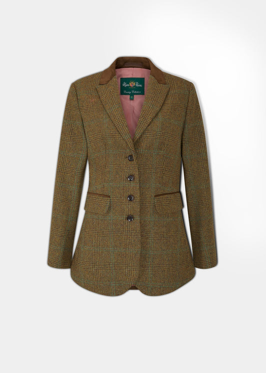 Surrey Ladies Tweed Blazer In Marsh - Regular Fit