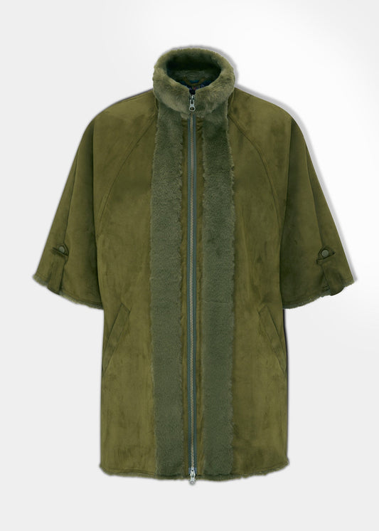 Surrey Ladies Cape In Olive - Regular Fit