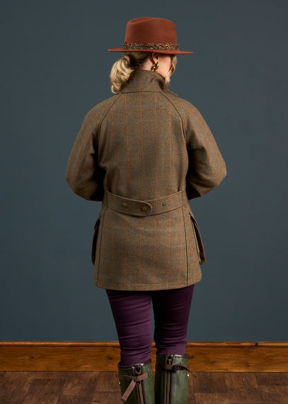 Combrook Ladies Tweed Shooting Coat In Willow - Shooting Fit