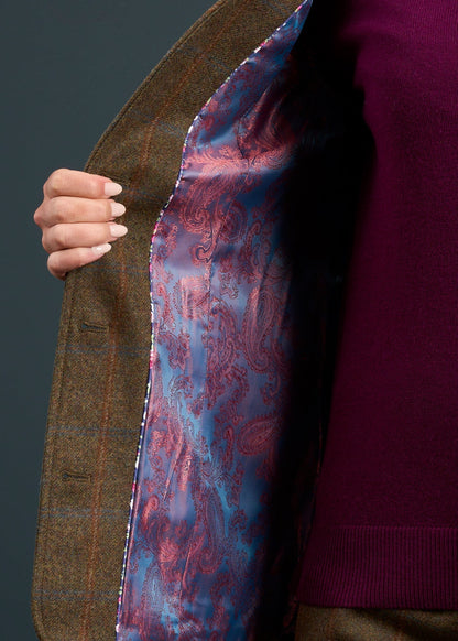 Combrook Ladies Tweed Shooting Waistcoat In Willow - Regular Fit